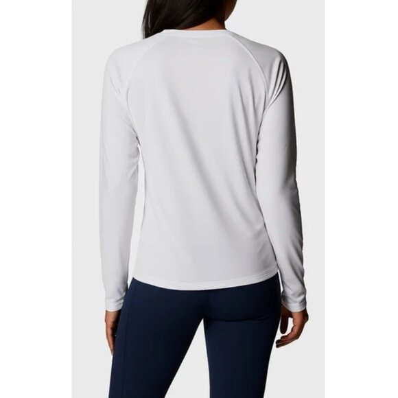 Columbia Women’s Long Sleeve Sun Tee Omni-Shade 50 UPF Rated White NWT - Picture 2 of 2